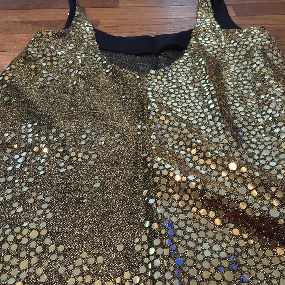 Vintage gold sparkle dress - Picture 4 of 6